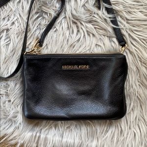 Michael Kors  3 Section Black Crossbody Bag